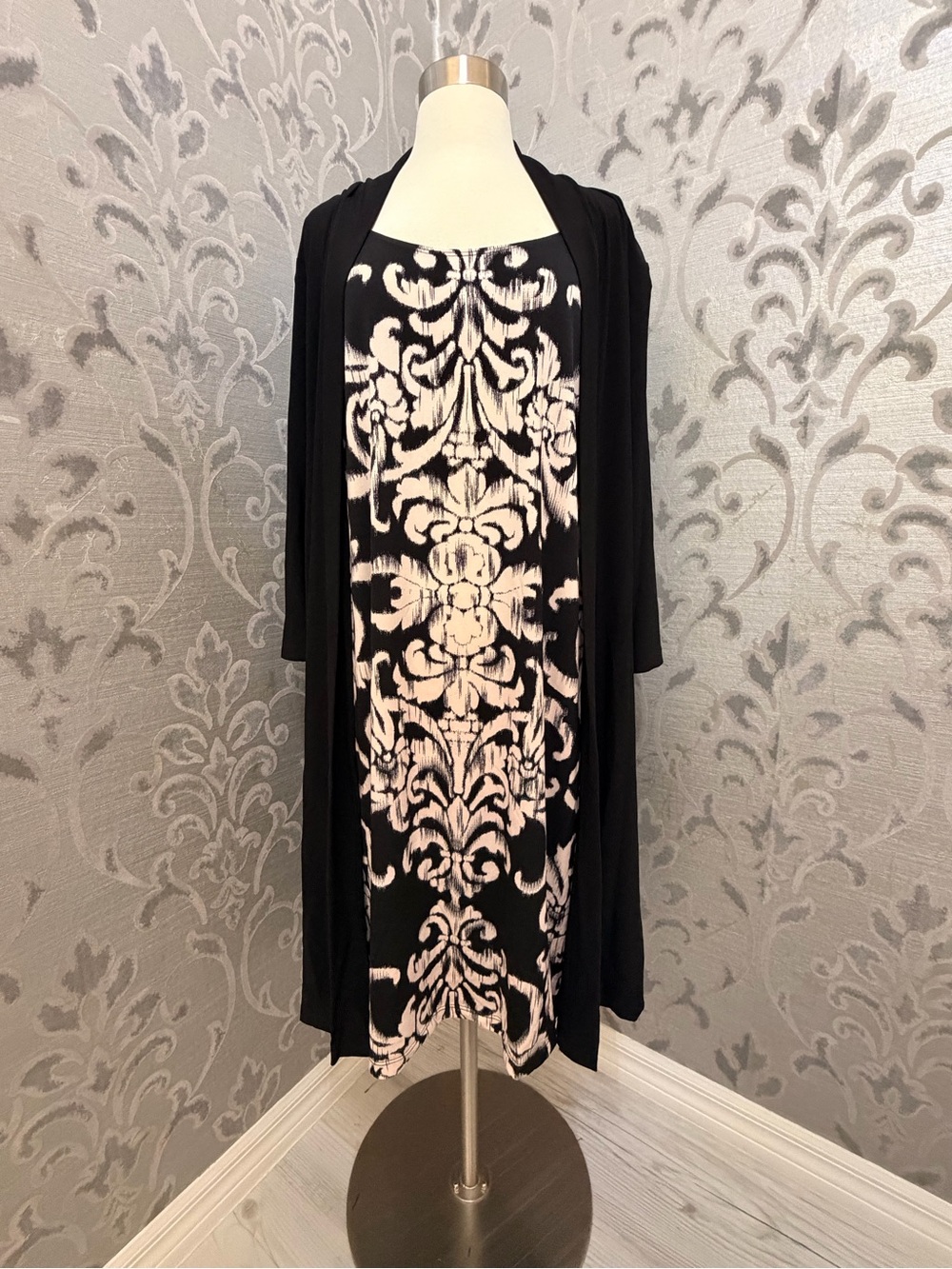connected apparel Black Plus-Size Dress